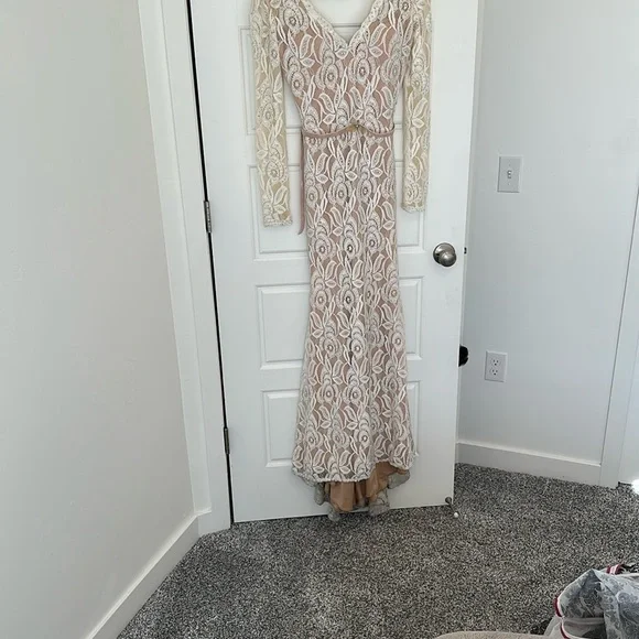 Jovani V-Neck Bridal Gown - Picture 2 of 10